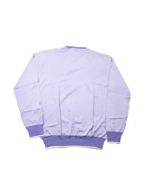 Luigi Borrelli Maglia Uomo Mod. BB28193 COL 26460 Rigato Glicine/Bianco