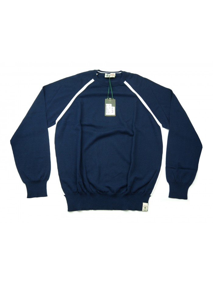 Luigi Borrelli Maglia Uomo Mod. BL28232 COL 27580 Raglan Unito Blu/Bianco Luigi Borrelli Maglia Uomo Mod. BL28232 COL 27580 Raglan Unito Blu/Bianco