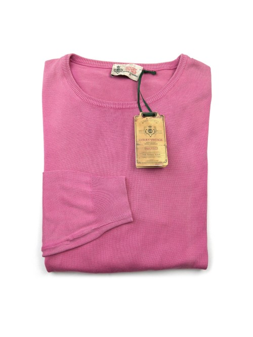 Luigi Borrelli Sweater Man Mod. B21002 COL 2452 Plain Pink Luigi Borrelli Sweater Man Mod. B21002 COL 2452 Plain Pink