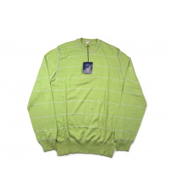 Fedeli Shirt Man Mod. Argentina OIEGKR 085206 Lime Green Striped 2