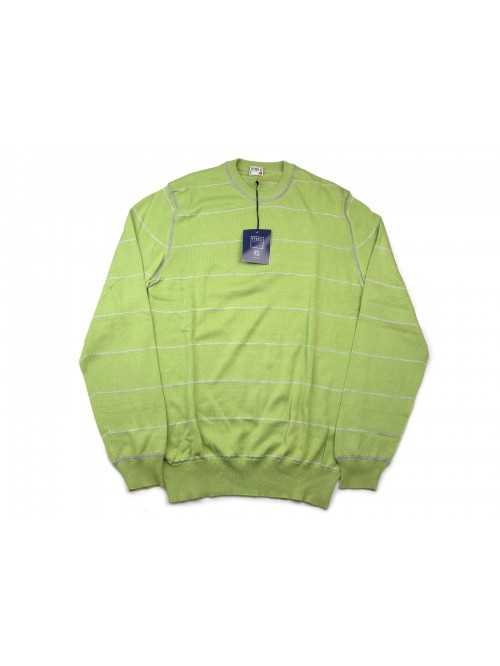Fedeli Maglia Uomo Mod. Argentina OIEGKR 085206 Rigato Verde Lime
