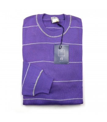 Fedeli Maglia Uomo Mod. Argentina OIEGKR 085206 Viola/Grigio