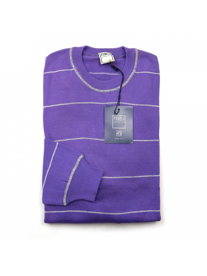 Fedeli Maglia Uomo Mod. Argentina OIEGKR 085206 Viola/Grigio Fedeli Maglia Uomo Mod. Argentina OIEGKR 085206 Viola/Grigio