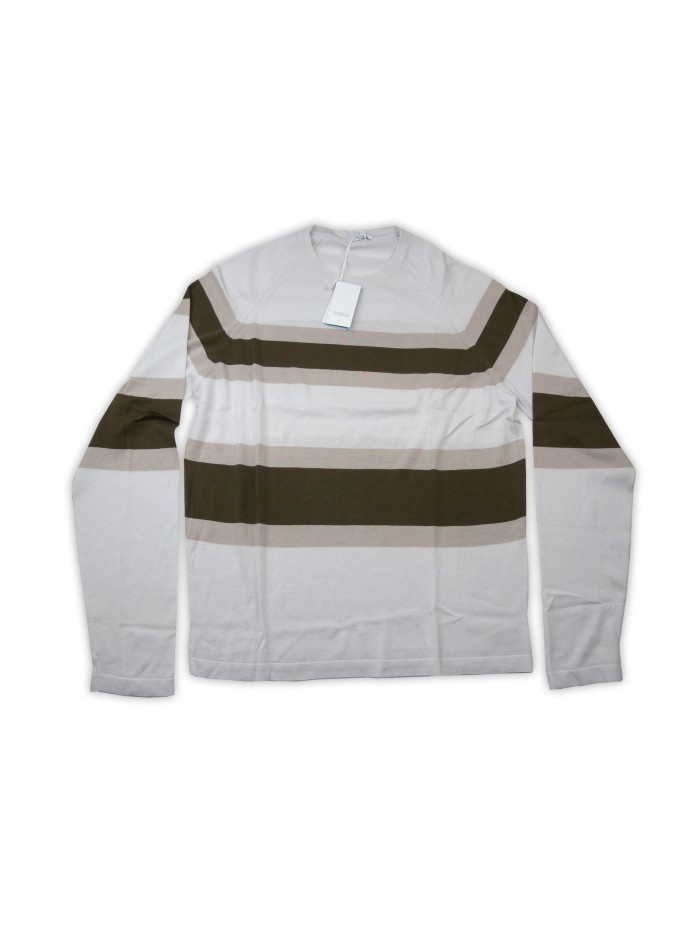 Malo Maglia Uomo Mod. RE28N2E0006EB486 Bande Orizzontali Beige/Tortora