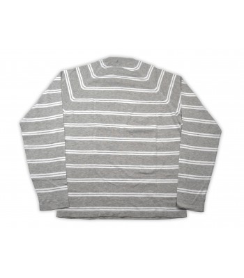 Malo Sweater Man Mod. PE2800E006EA38607 10801 Horizontal Lines Gray / White 2