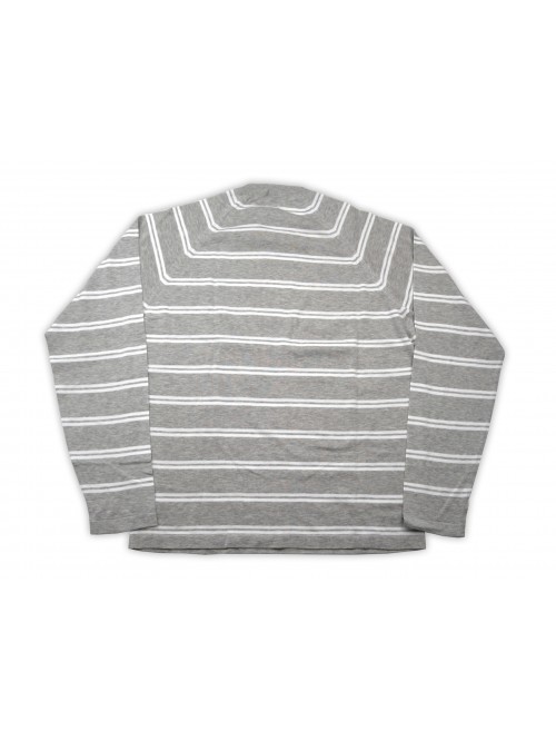 Malo Sweater Man Mod. PE2800E006EA38607 10801 Horizontal Lines Gray / White