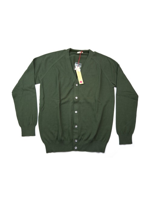 Altea Cardigan Uomo Mod. 3548/2 V Neck Classico Verde