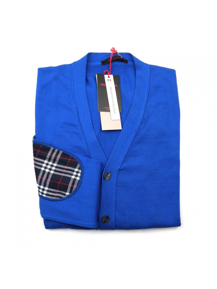 William Kern Cardigan Man Mod. 4216 COL 9 V Neck Slim Bluette William Kern Cardigan Man Mod. 4216 COL 9 V Neck Slim Bluette