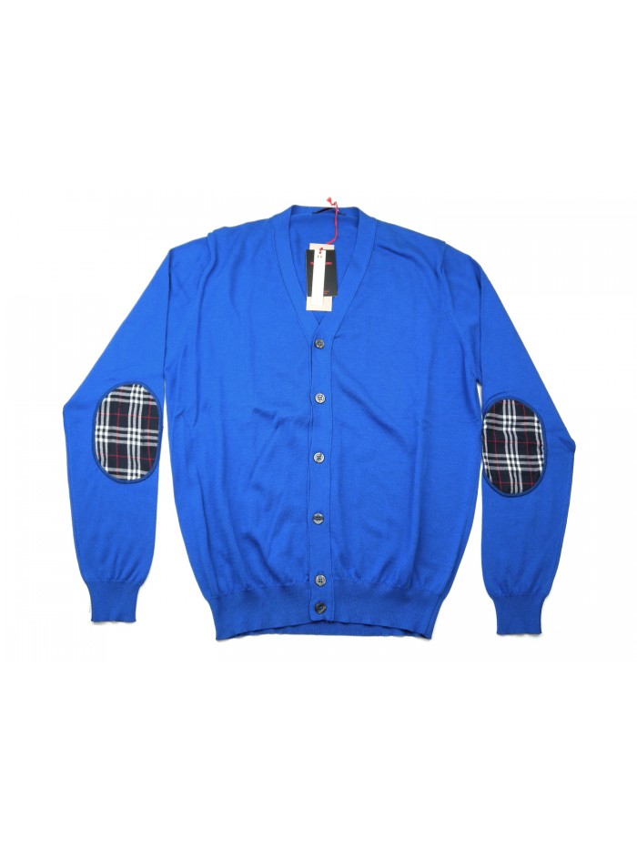 William Kern Cardigan Uomo Mod. 4216 COL 9 V Neck Slim Bluette