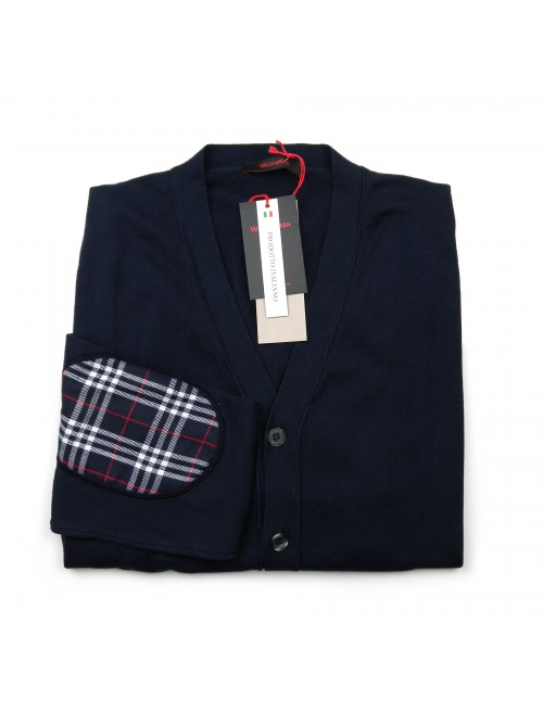 William Kern Cardigan Uomo Mod. 4216 COL 7 V Neck Slim Blu William Kern Cardigan Uomo Mod. 4216 COL 7 V Neck Slim Blu
