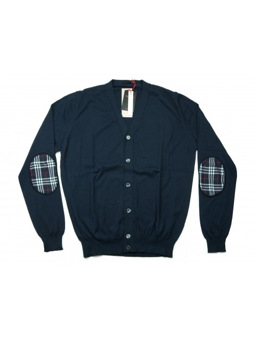 William Kern Cardigan Uomo Mod. 4216 COL 7 V Neck Slim Blu