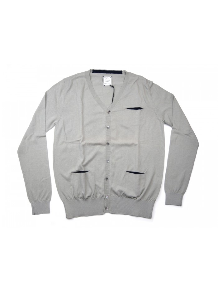Massimo Rebecchi Cardigan Man Mod. QOB603KB COL 023 V Neck Classic Pearl