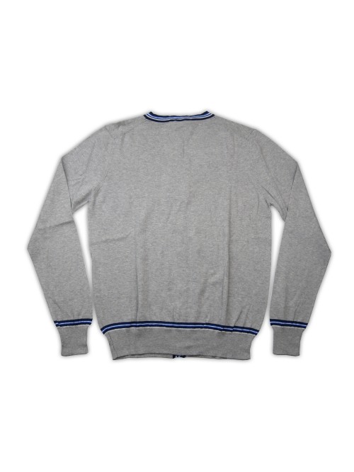 +39 Masq Cardigan Uomo Mod. PEM8136 VAR 8137 V Neck Grigio/Blu/Bianco