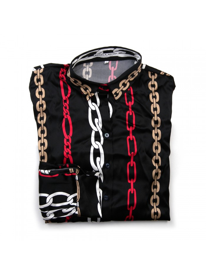 Daniel & Mayer Woman Shirt Mod. Camogli Black Chain