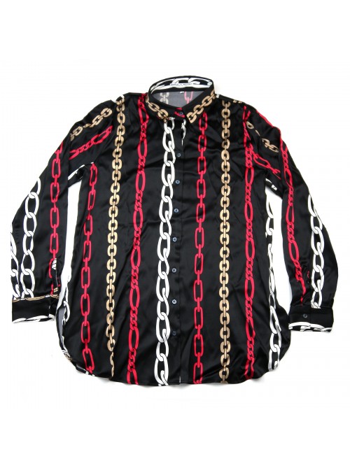 Daniel & Mayer Woman Shirt Mod. Camogli Black Chain