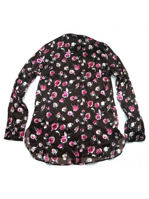 Daniel & Mayer Woman Shirt Mod. Camogli Floral Dark Brown