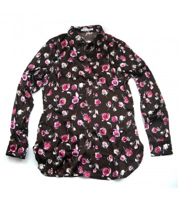 Daniel & Mayer Woman Shirt Mod. Camogli Floral Dark Brown 2