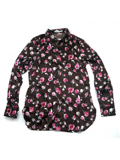 Daniel & Mayer Woman Shirt Mod. Camogli Floral Dark Brown