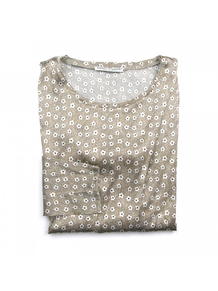 Daniel & Mayer Maglia Donna Mod. Tangeri Floreale Tortora Daniel & Mayer Maglia Donna Mod. Tangeri Floreale Tortora