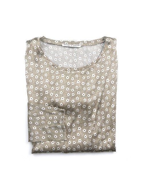 Daniel & Mayer Maglia Donna Mod. Tangeri Floreale Tortora Daniel & Mayer Maglia Donna Mod. Tangeri Floreale Tortora