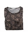 Daniel & Mayer Woman Sweater Mod. Tangeri Black Lace on Taupe