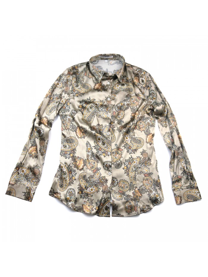 Daniel & Mayer Woman Shirt Mod. Camogli Paisley Taupe