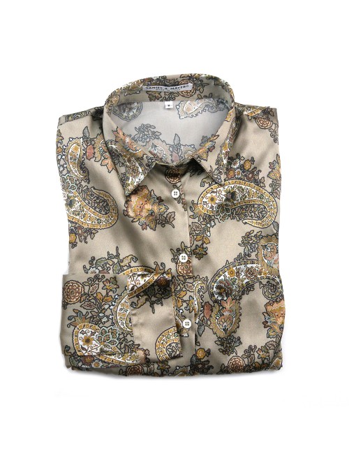 Daniel & Mayer Woman Shirt Mod. Camogli Paisley Taupe Daniel & Mayer Woman Shirt Mod. Camogli Paisley Taupe
