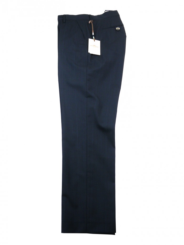 Entre Amis Men's Trousers Mod. P188357 / 1356 COL 400 prince de galle Blue