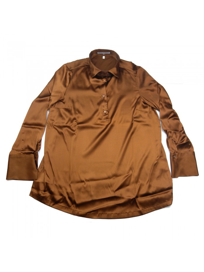 Daniel & Mayer Polo Shirt Woman Mod. Assunta Plain Brown