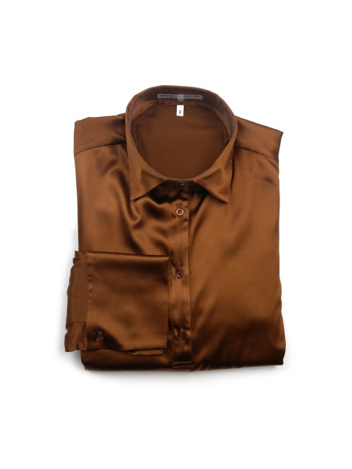 Daniel & Mayer Polo Shirt Woman Mod. Assunta Plain Brown Daniel & Mayer Polo Shirt Woman Mod. Assunta Plain Brown