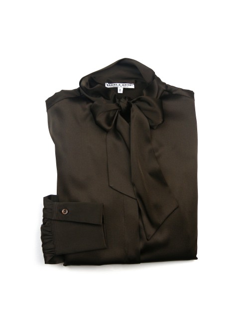 Daniel & Mayer Polo Shirt Woman Mod. Adria Plain Dark Brown Daniel & Mayer Polo Shirt Woman Mod. Adria Plain Dark Brown