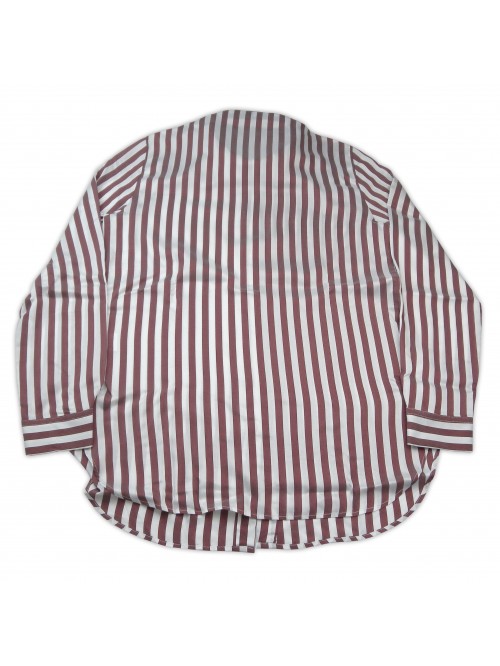 Daniel & Mayer Camicia Donna Mod. Camogli Rigata Marrone/Bianco