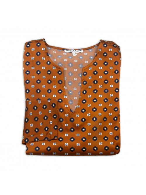 Daniel & Mayer Maglia Blouse Donna Mod. Persia Fantasia/Marrone