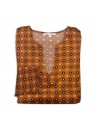 Daniel & Mayer Maglia Blouse Donna Mod. Persia Fantasia/Marrone