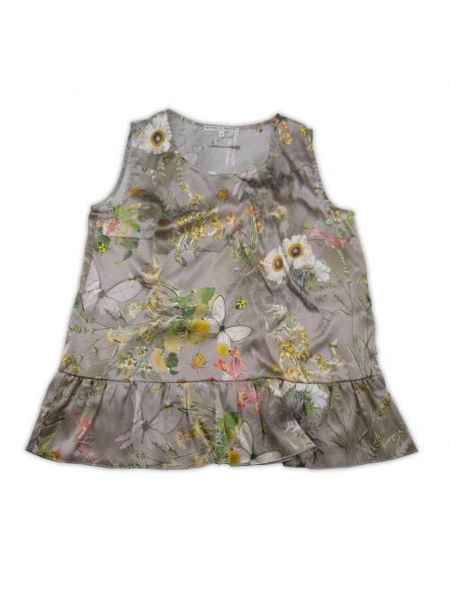 Daniel & Mayer Sweater Top Woman Mod. 2007 Floral / Taupe Daniel & Mayer Sweater Top Woman Mod. 2007 Floral / Taupe