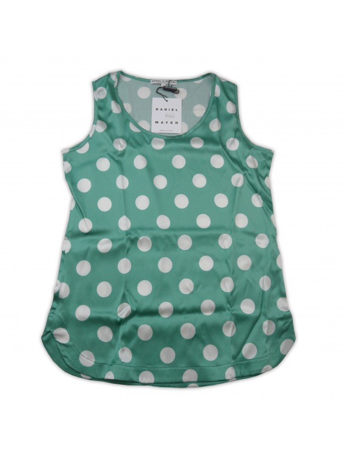 Daniel & Mayer Shirt Top Woman Mod. Siena Pois / Green Daniel & Mayer Shirt Top Woman Mod. Siena Pois / Green