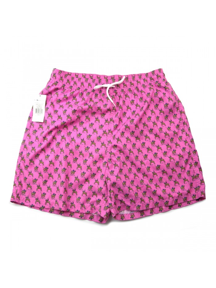 Ralph Lauren Men's Swimsuit Hawaiian Style Print Boxer Pink Ralph Lauren Men's Swimsuit Hawaiian Style Print Boxer Pink