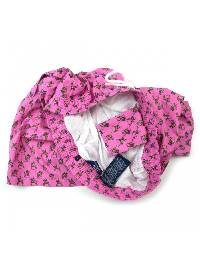 Ralph Laurent Costume Da Bagno Uomo Hawaian Style Print Boxer Pink