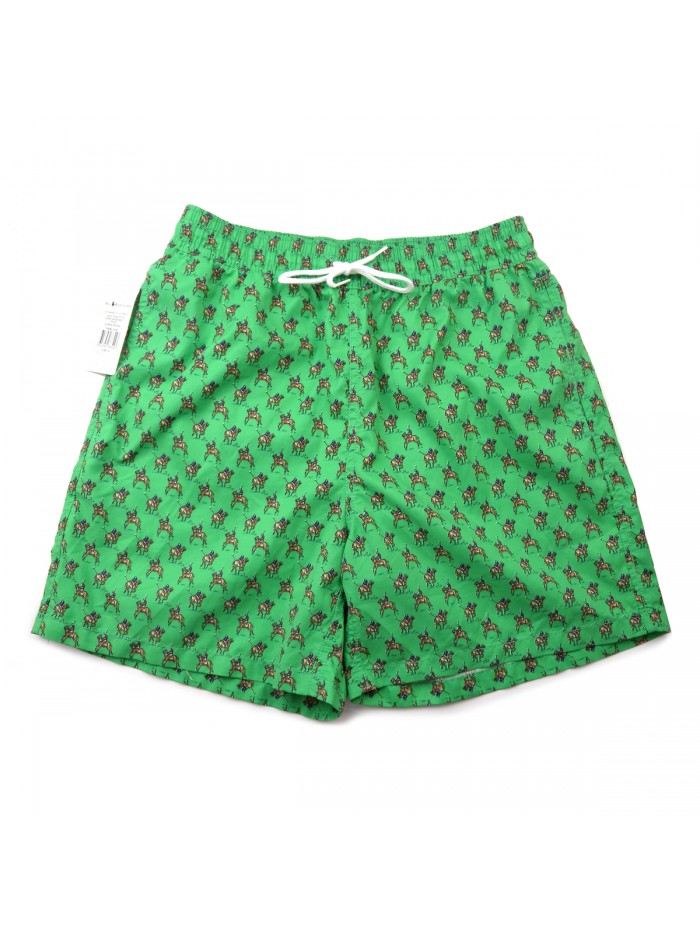 Ralph Lauren Men's Swimsuit Hawaiian Style Print Boxer Green Ralph Lauren Men's Swimsuit Hawaiian Style Print Boxer Green