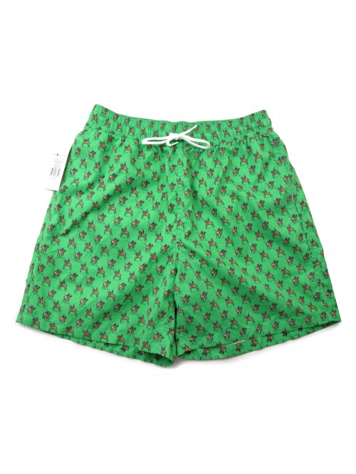 Ralph Lauren Men's Swimsuit Hawaiian Style Print Boxer Green Ralph Lauren Men's Swimsuit Hawaiian Style Print Boxer Green