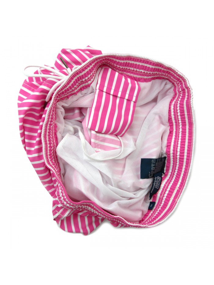 Ralph Laurent Costume Da Bagno Uomo Samuel Trunk Cotton Rigato Pink