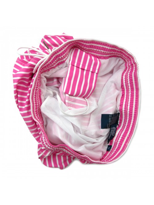 Ralph Laurent Costume Da Bagno Uomo Samuel Trunk Cotton Rigato Pink