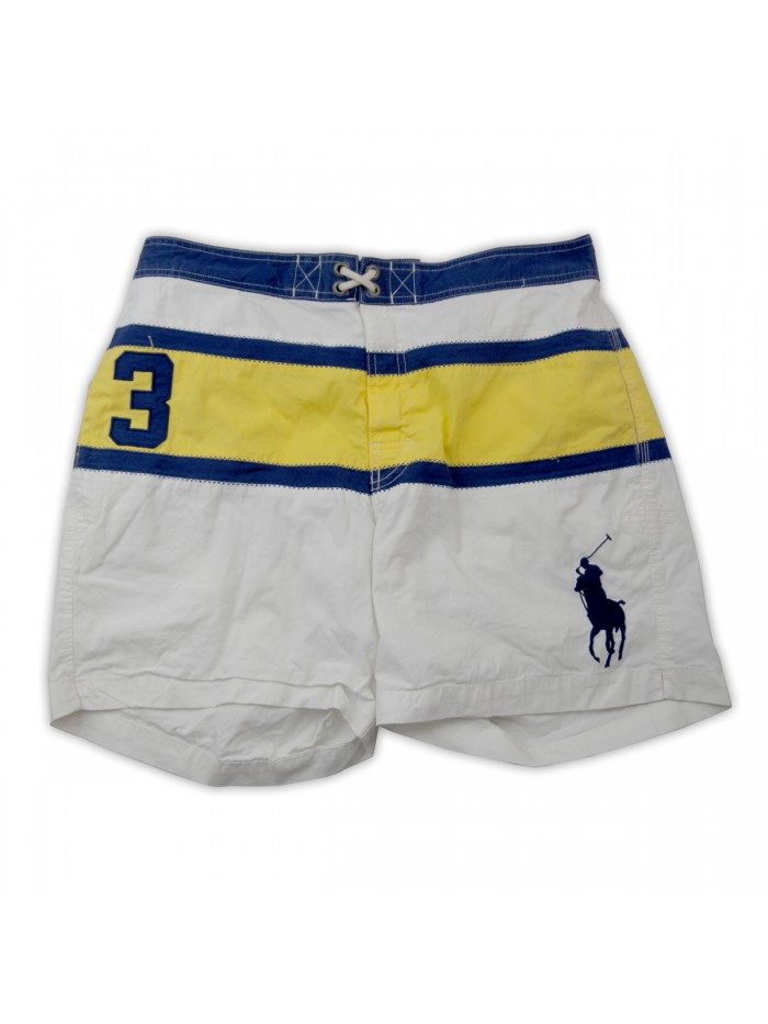 Ralph Laurent Costume Da Bagno Uomo Mod. Polo Classico Rigato Bianco Ralph Laurent Costume Da Bagno Uomo Mod. Polo Classico Rigato Bianco