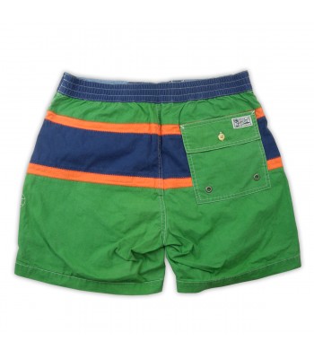 Ralph Laurent Costume Da Bagno Uomo Mod. Polo Classico Rigato Verde 2