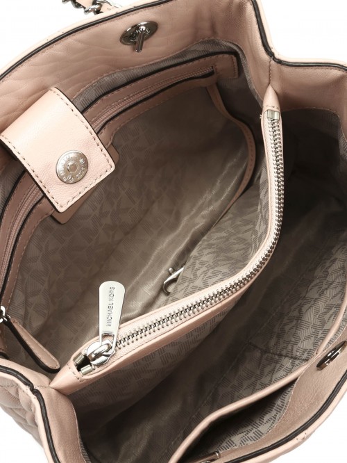 Borsa Donna Susannah in pelle matelassé con manici in pelle e metallo dorato,