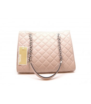 Susannah woman bag in matelassé leather with handles in leather and golden metal, 2