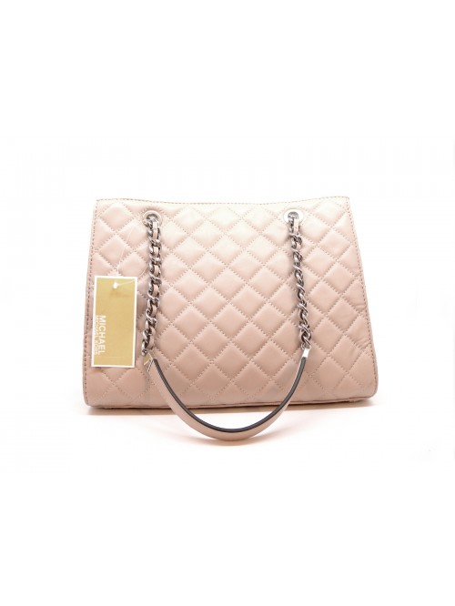 Borsa Donna Susannah in pelle matelassé con manici in pelle e metallo dorato,