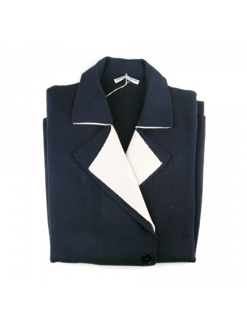 Daniel & Mayer Cardigan Woman Art. 120194 Blue / Cream