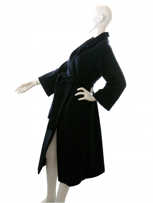 Jupe de Satin Cappotto Donna Mod. Impermeabile Vintage Blu