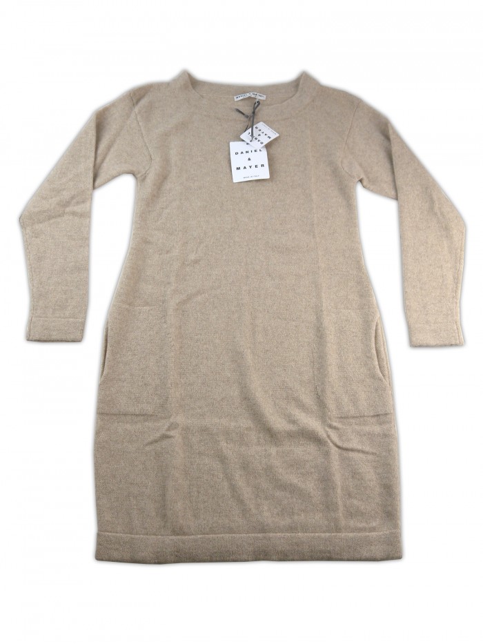 Daniel & Mayer Dress Woman Art. 616 Beige Solid Maxi Pull